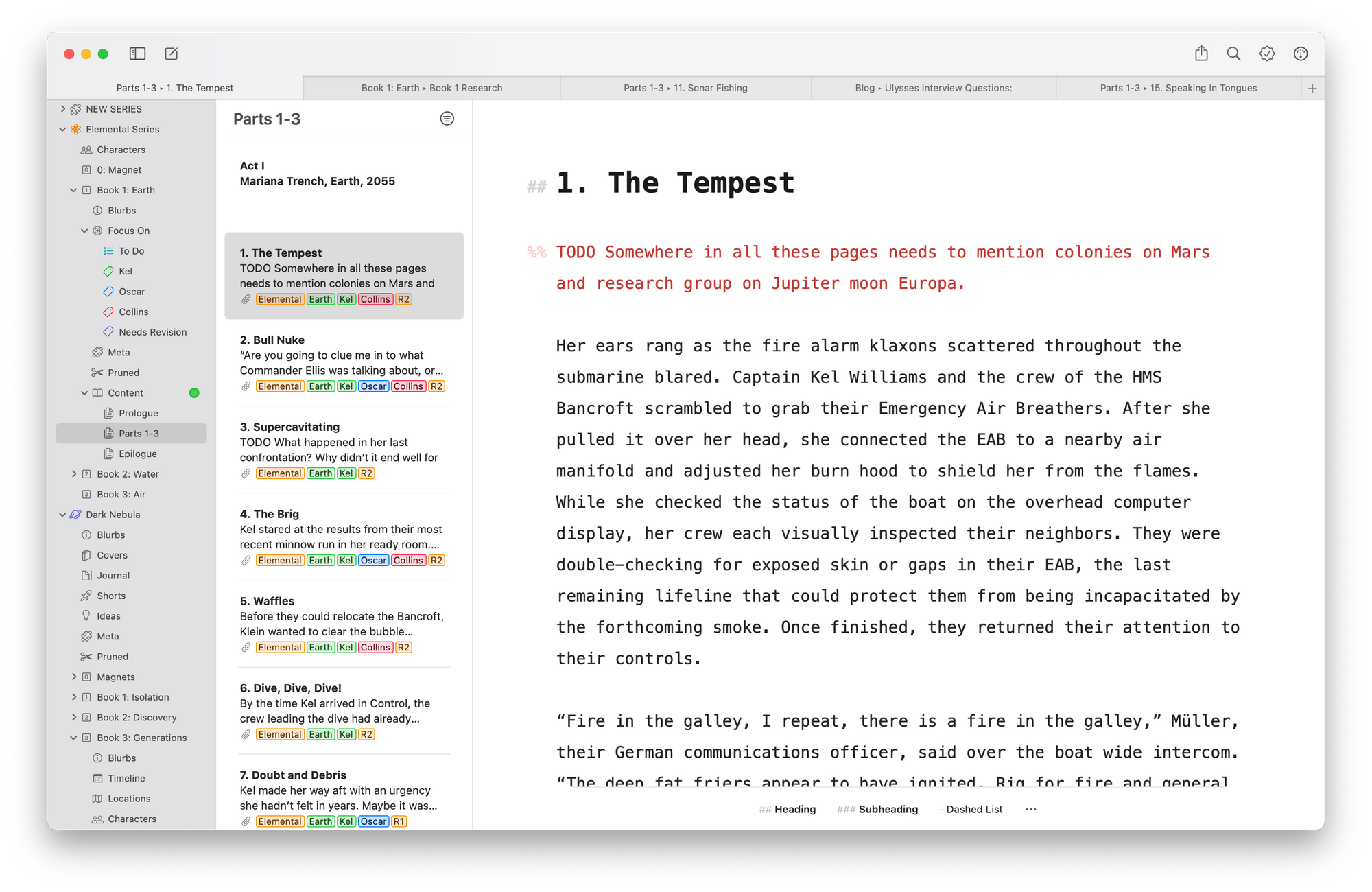 A Fiction Authors Writing Process in Ulysses