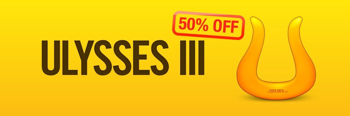 Explore Your Creativity Promotion: Ulysses 50% Off